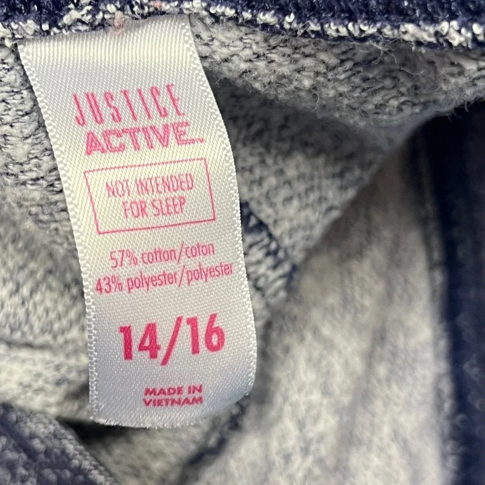 Justice Active Athletic Shorts Girls 14/16 Navy Blue Space Dye Dolphin Soccer